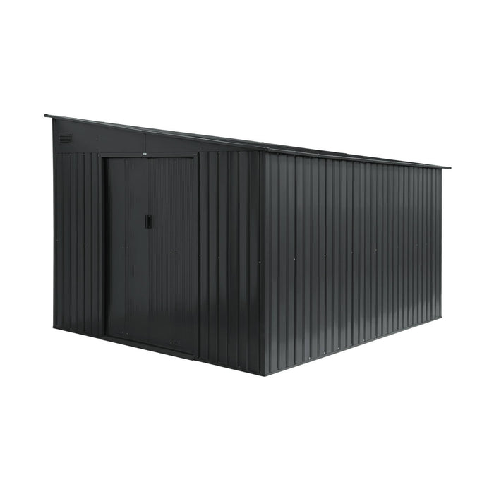 sweeek - Stalen tuinhuis 8,96m² met verankeringskit