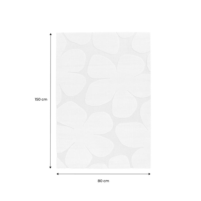 sweeek - Binnentapijt met bloemenpatroon, crème