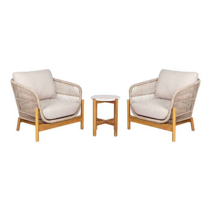 House Nordic - Tuinset Touw|Acaciahout - 78,5x86x72cm - Terracina