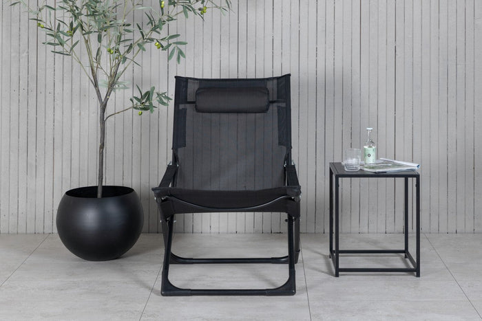 Rebellenclub Nico Loungestoel - Set van 2 - ZwartÊ