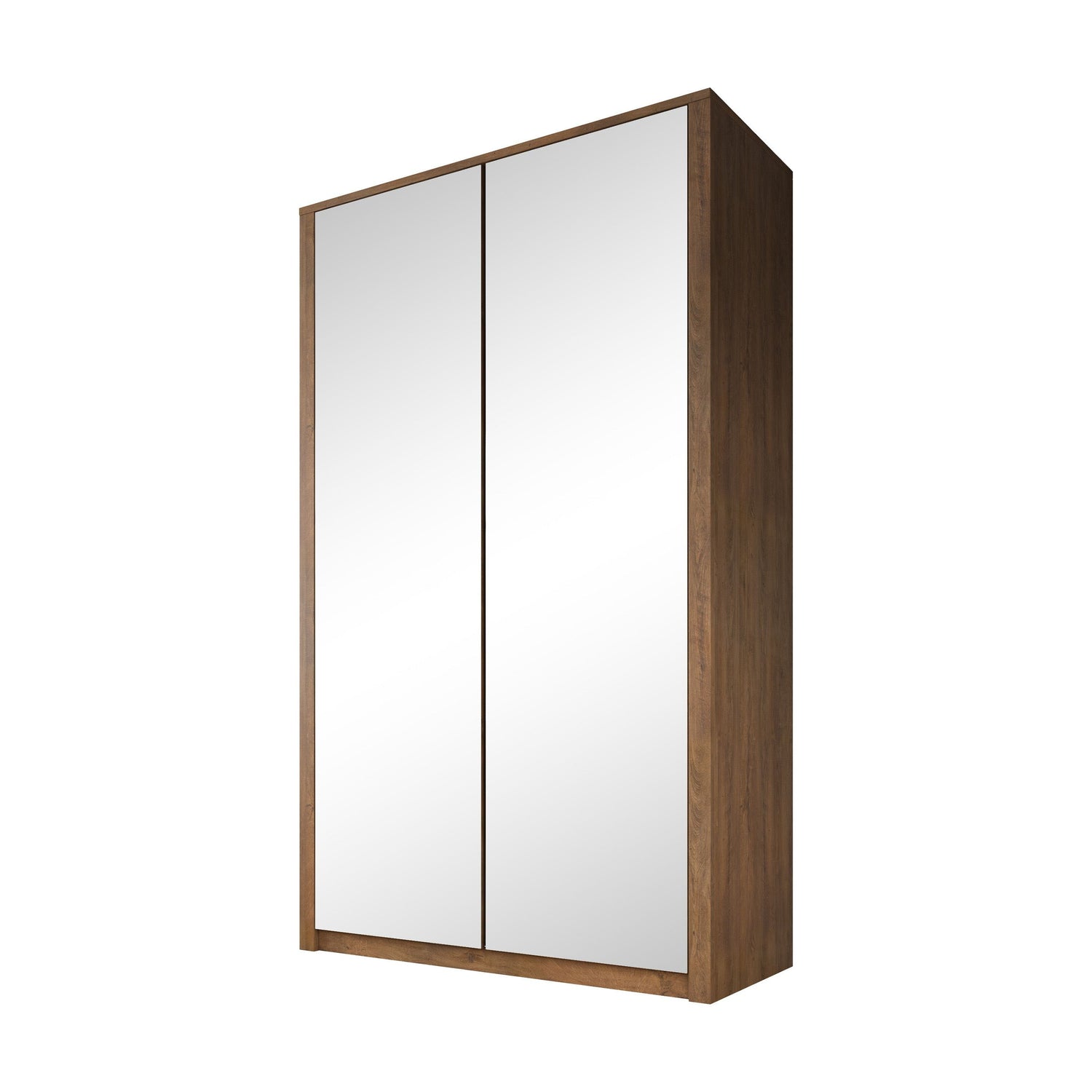 Meubella - Kledingkast Malibu - Eiken - 113 cm - Met spiegel