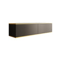 Meubella - TV-Meubel Orleans - Zwart - 135 cm