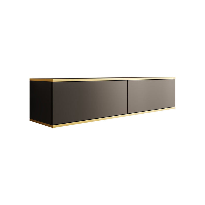 Meubella - TV-Meubel Orleans - Zwart - 135 cm