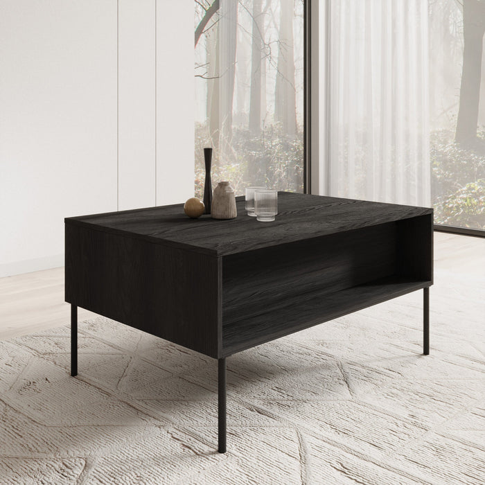 Meubella - Salontafel Timoteo - Mat zwart - 100 cm