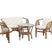 Rebellenclub Fresco Loungeset - Walnoot Rattan