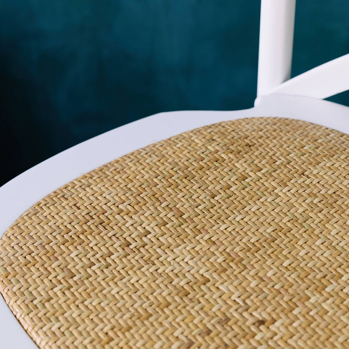 sweeek - Vintage rubberhouten bistro barkruk met voetensteun