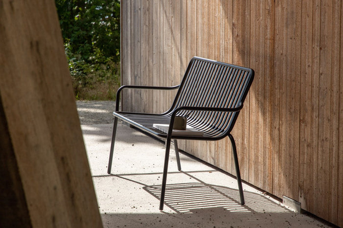 Rebellenclub Electra Tuinbankje - 130 x 64 cm - Zwart