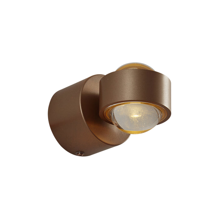 QAZQA Design wandlamp donker brons incl. LED IP44 - Lens