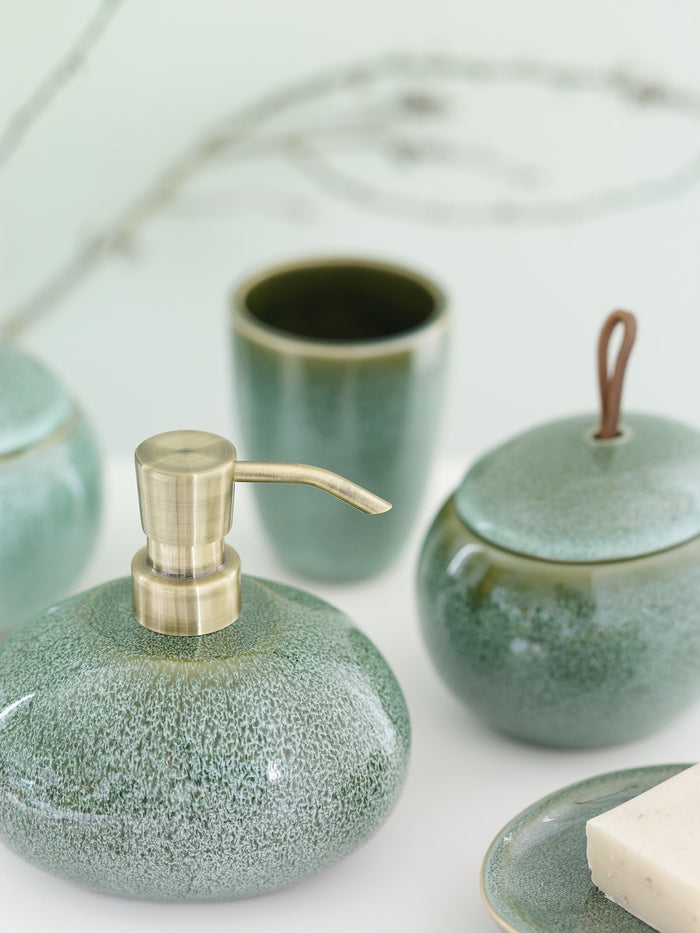 Ugo Schaal Met Deksel Forest | Groen | Stoneware