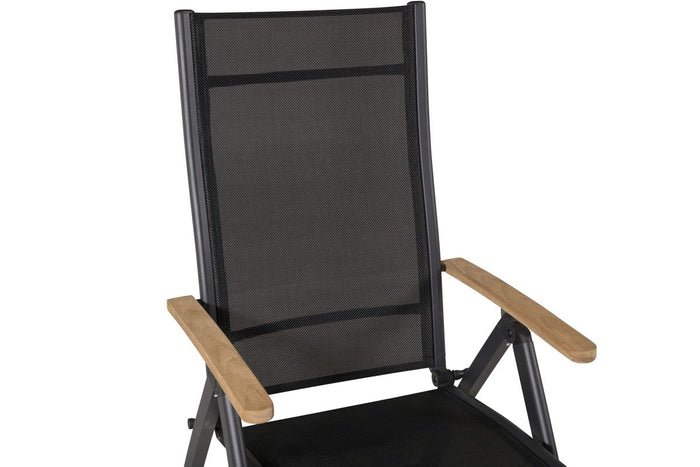 Rebellenclub Castor Verstelbare Tuinstoel - Set van 2 - ZwartÊ