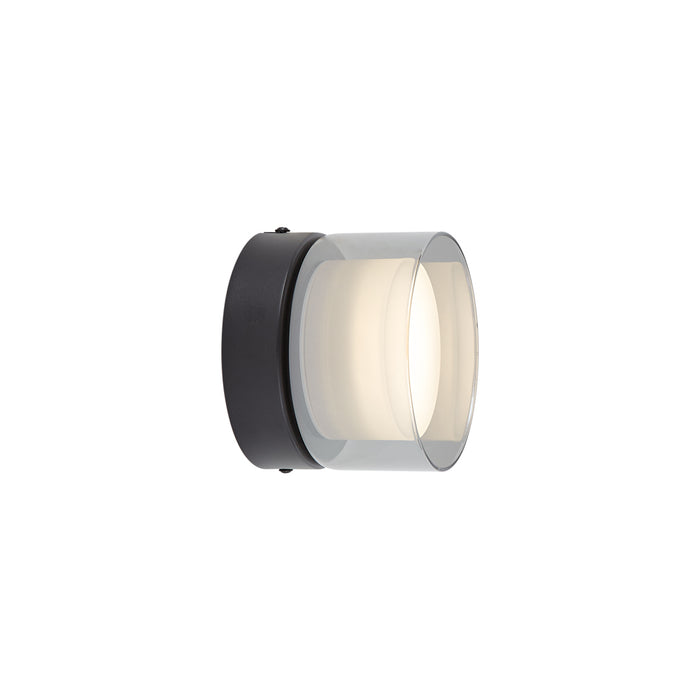 QAZQA Moderne plafondlamp zwart met smoke glas  - Puck