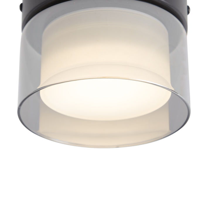 QAZQA Moderne plafondlamp zwart met smoke glas  - Puck