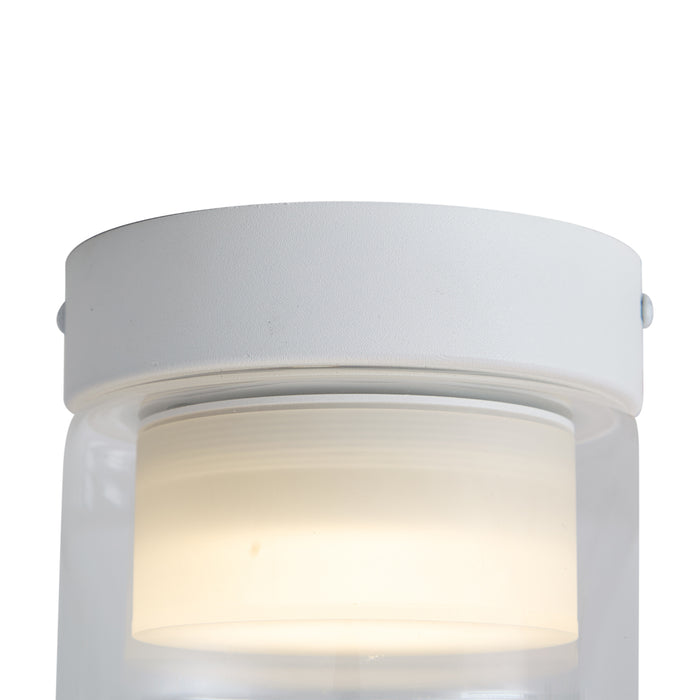 QAZQA Moderne plafondlamp wit met helder glas  - Puck