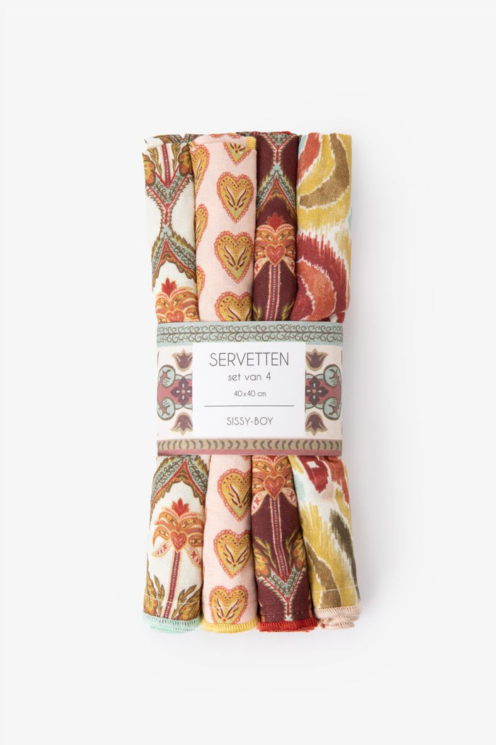 Sissy-Boy Set van 4 servetten met print-4st.