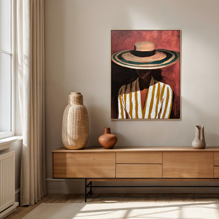 by fonQ Silent Muse Schilderij 78 x 100 cm - Eiken