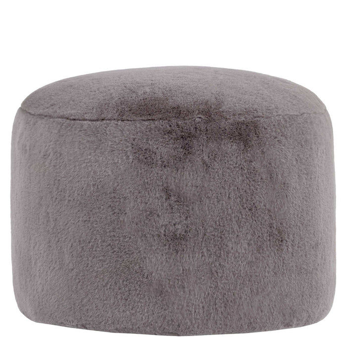 icon Milano XL Poef - Fluffy Pluche Imitatiebont - Grijs