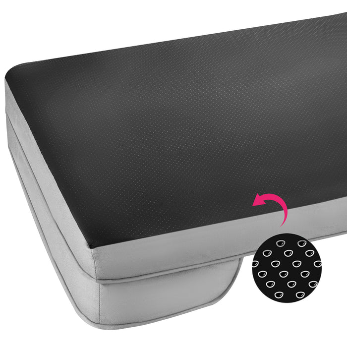 tectake® Orthopedisch hondenbed Kimba met hoge rand - Grijs