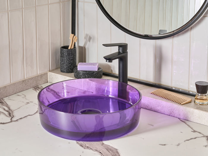 Beliani - TOLOSA - Wastafel - Paars - Solid surface