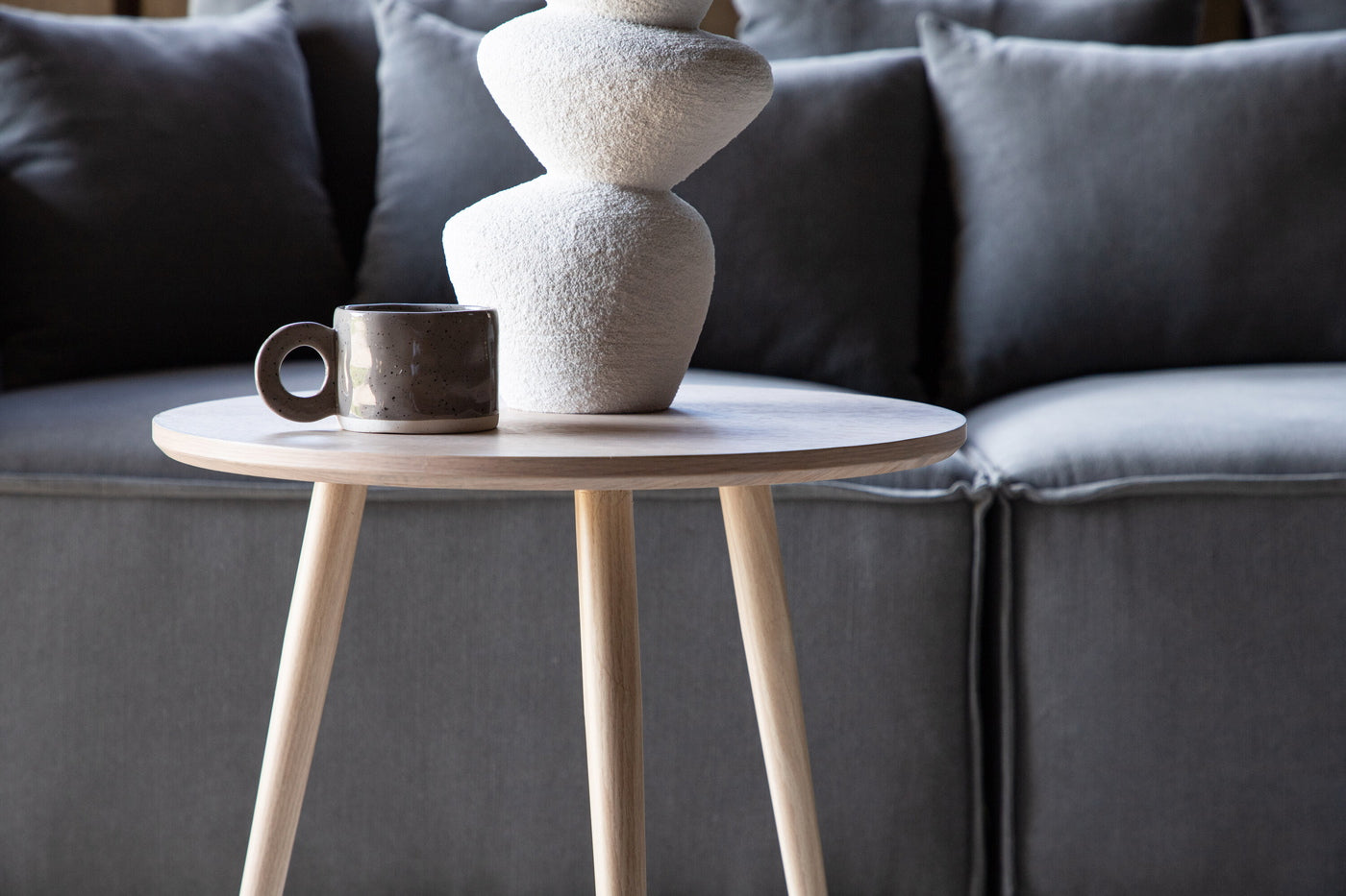 Fjôrd - Bijzettafel Naturel MDF - 48x48x50cm - Askim