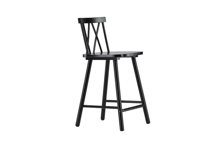 Fjôrd - Barstoel Zwart Hout - Mollöström - Set van 2
