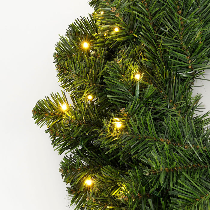 Black Box Trees Limber LED Kerstkrans voor Buiten-H15 x Ø60 cm-Groen