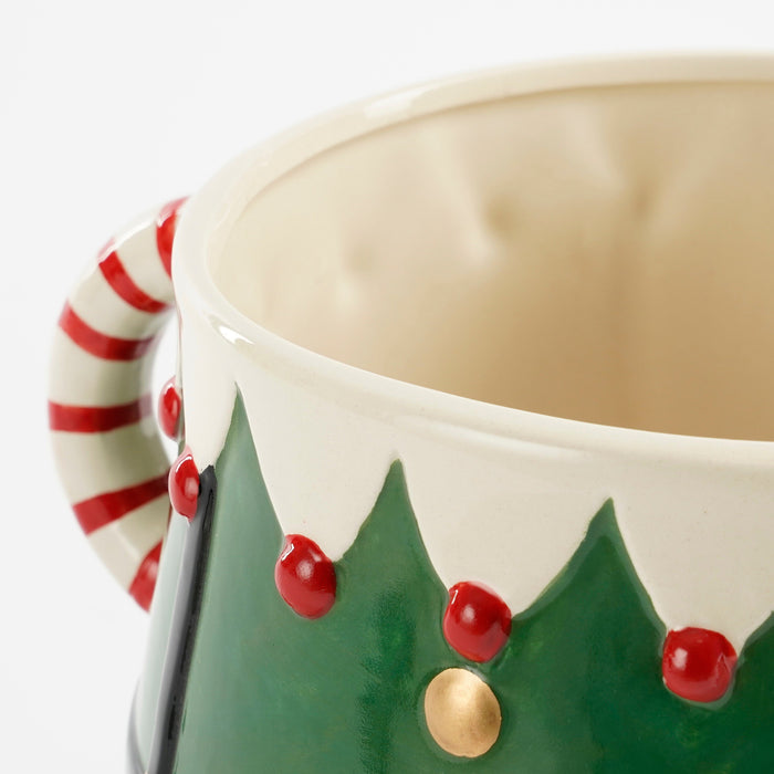 Mica Decorations Bloempot Funn Elf - 28x19x16 cm - Dolomiet - Groen