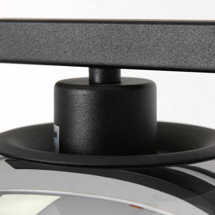 Steinhauer - vloerlamp - Stang - zwart - glas metaal smoke glas -