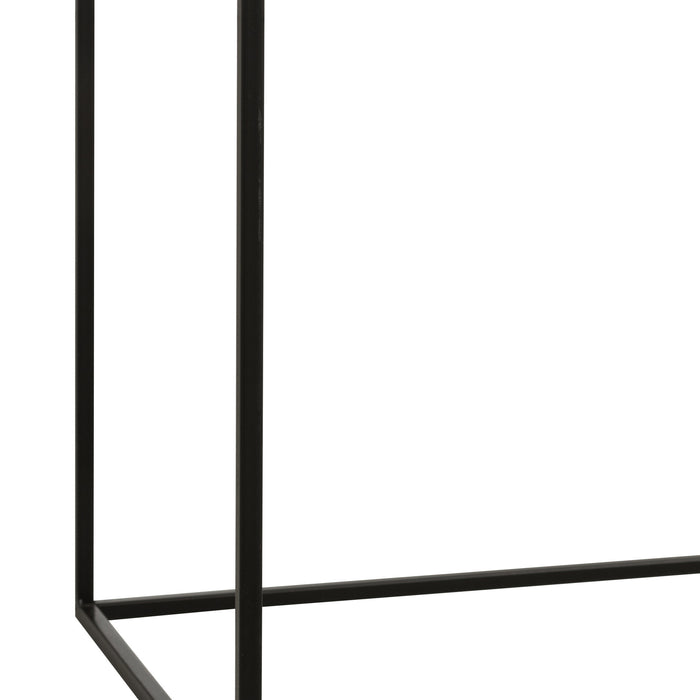 J-Line console Rechthoekig 2 Planken - metaal - zwart