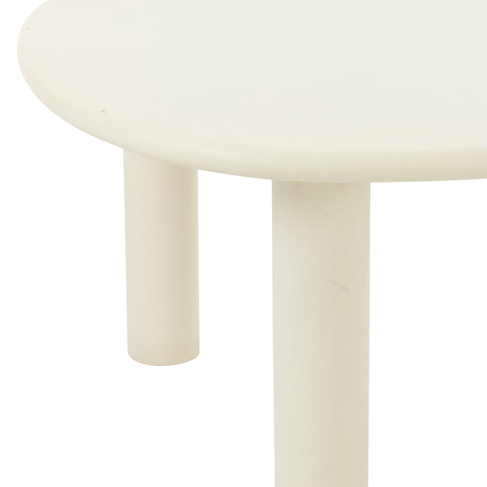 J-Line bijzettafel Bali - hout - wit - medium