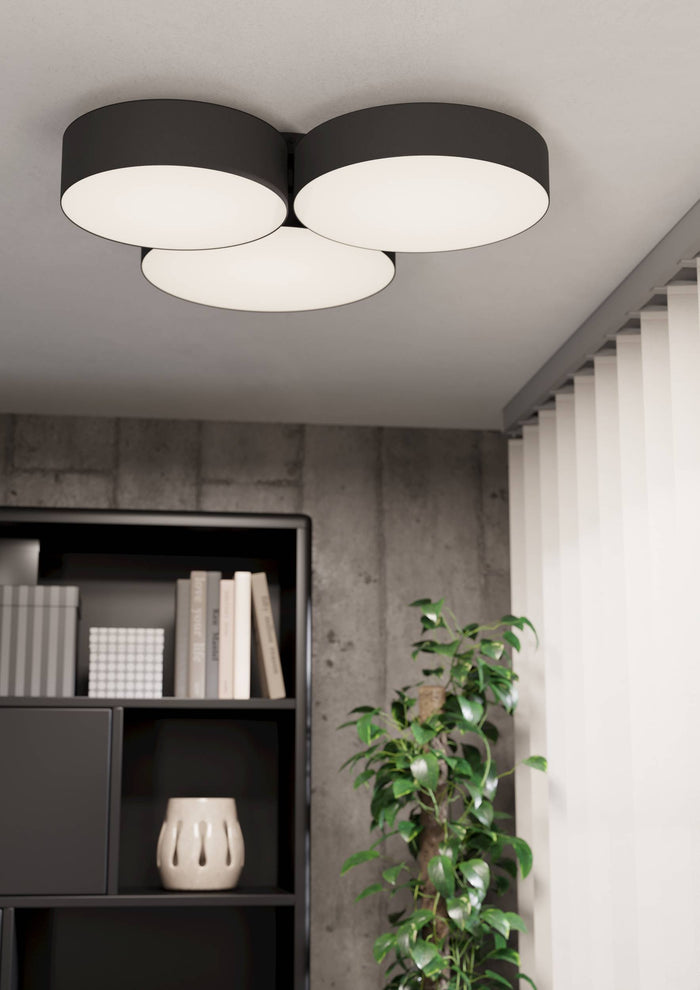 EGLO connect.z Barbano-Z Plafondlamp - 60,5 cm - Zwart|Wit - RGB