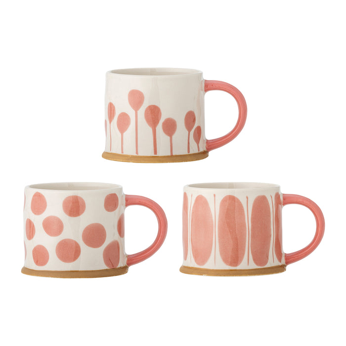 Bloomingville Linora Mokken 0,46 L - Set van 3 - Roze