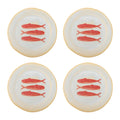 Bloomingville Hadden Dinerbord 4 st. - Ø 27,5 cm - Vissen / Rood