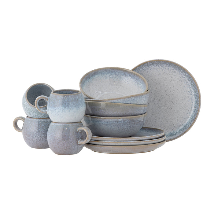 Bloomingville Paula Ontbijt Serviesset 12-delig - Blauw