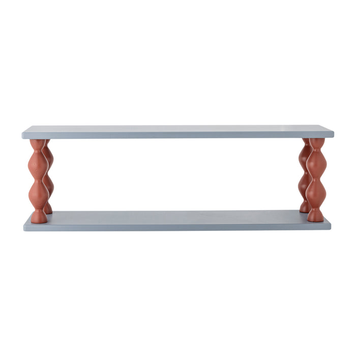 Bloomingville Bibiola Wandplank B 80 cm - Blauw / Rood