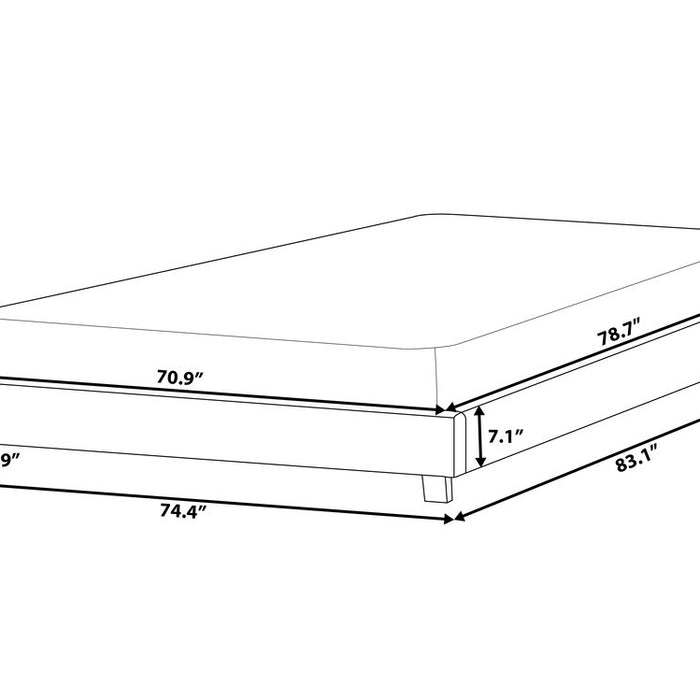 Beliani-ROANNE-Tweepersoonsbed-Donkerhout-180 x 200 cm-Polyester