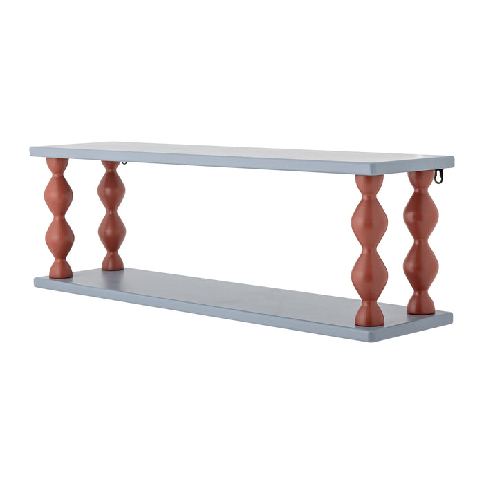 Bloomingville Bibiola Wandplank B 80 cm - Blauw / Rood