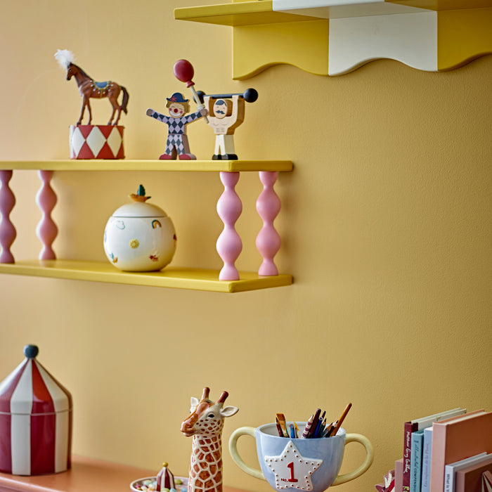 Bloomingville Bibiola Wandplank B 60 cm - Geel / Roze