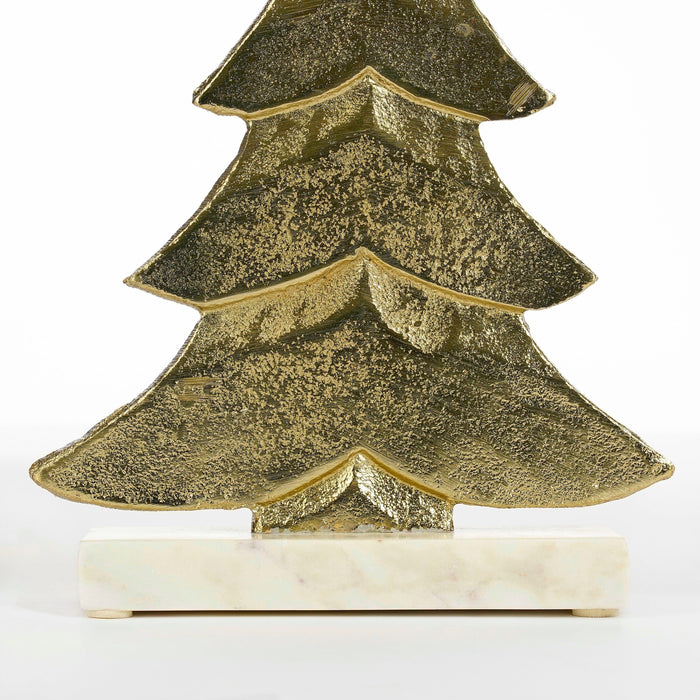 Mica Decorations Decoratie Kerstboom - L18 x B7 x H32 cm - Champagne