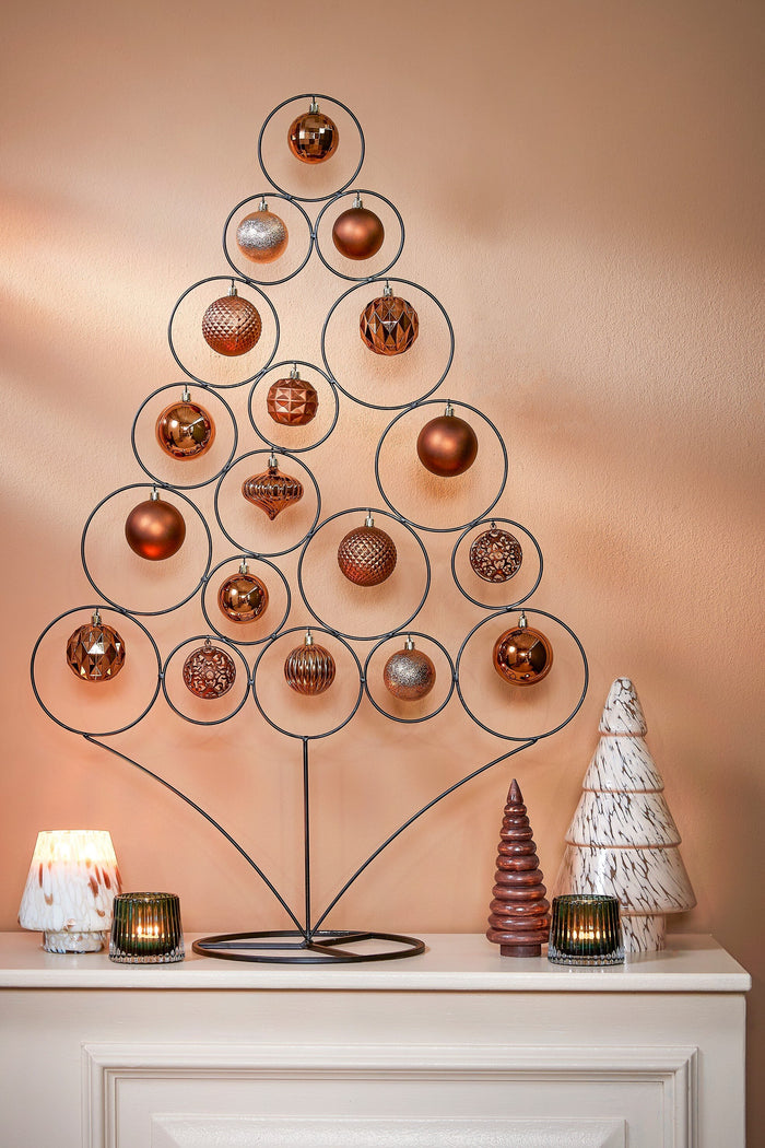 Mica Decorations Kerstballen Set - 60 Stuks - Bruin