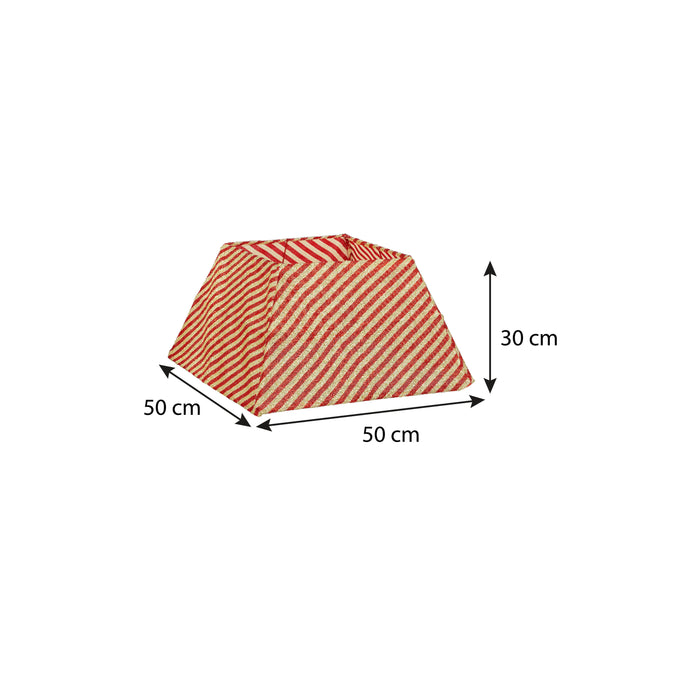Mica Decorations Kerstboomrok - L50 x B50 x H30 cm - Goud, Rood