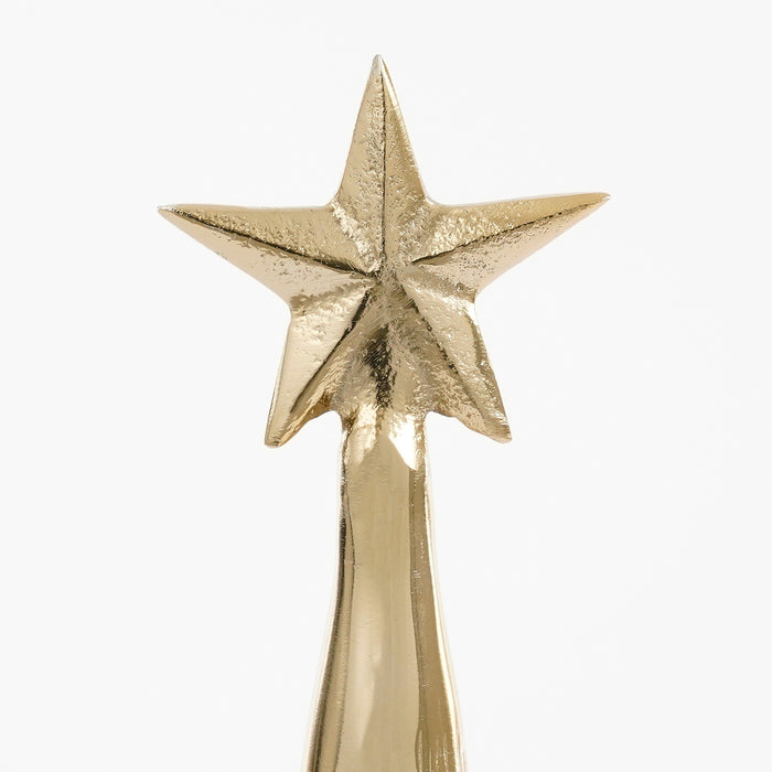 Mica Decorations Decoratie Kerstboom - H43 x Ø13 cm - Aluminium - Goud