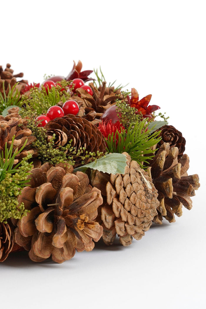 Mica Decorations Landon Kerstkrans - H9 x Ø45 cm - Bruin