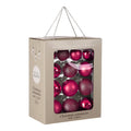 Mica Decorations Kerstballen Set - 26 Stuks - Ø7 cm - Glas - Fuchsia