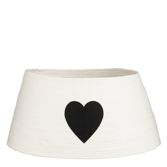 Mica Decorations Kerstboomrok - L50 x B50 x H26 cm - Wit, Zwart