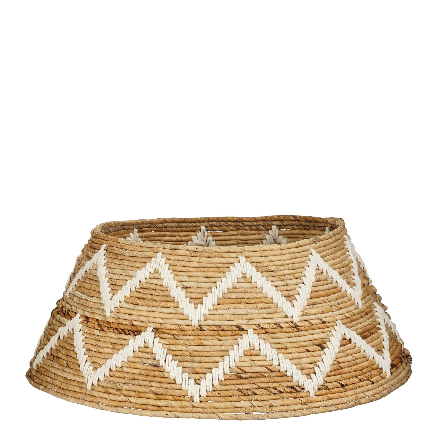 Mica Decorations Kerstboomrok - H25 x Ø50 cm - Bananenblad-Bruin, Wit