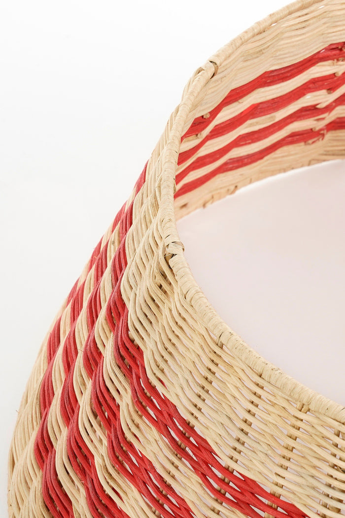 Mica Decorations Kerstboomrok - H25 x Ø60 cm - Rotan - Beige, Rood