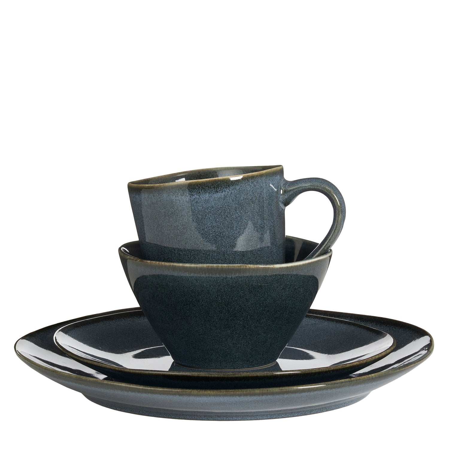 Mica Decorations Servies Racco - 31x29x29 cm - Steen - Donker Grijs