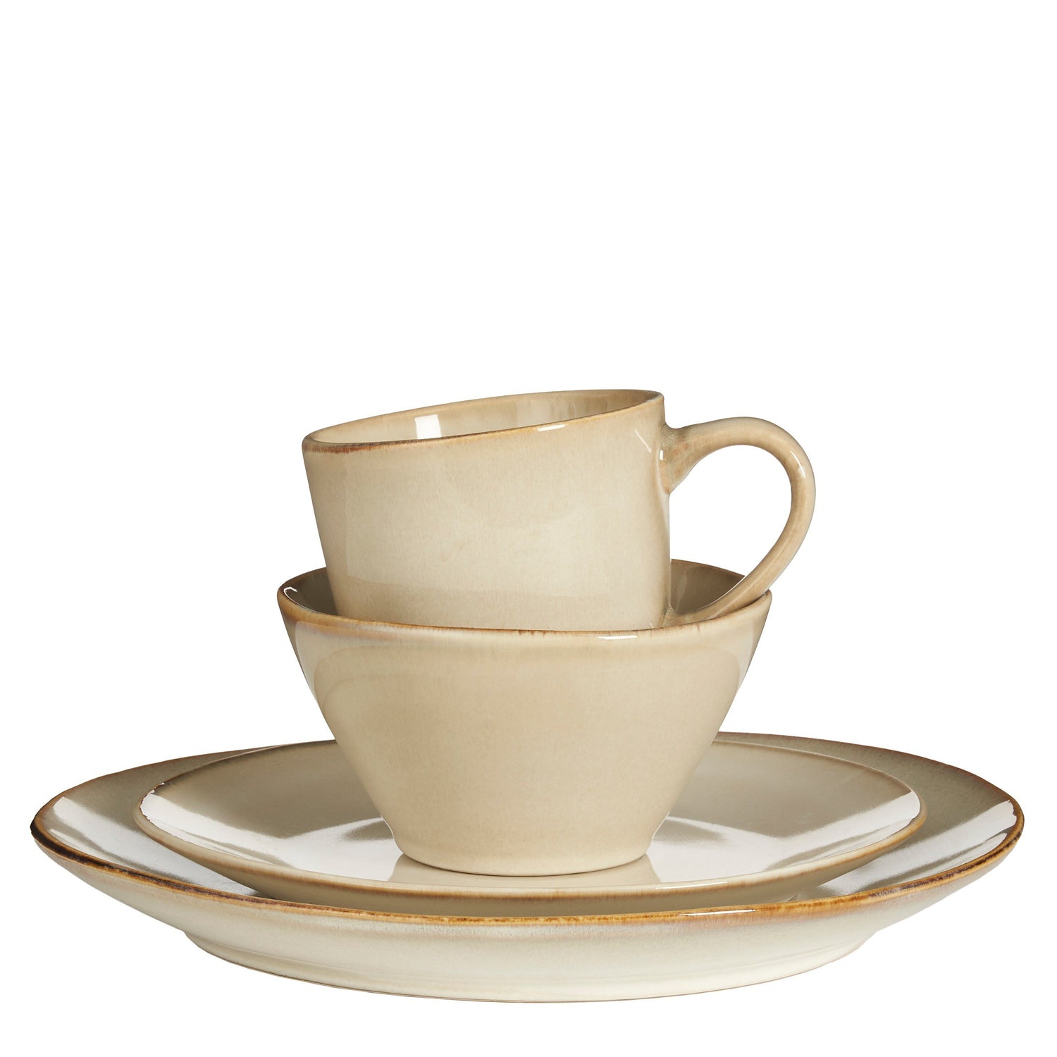 Mica Decorations Racco Serviesset 4 Persoons - Steengoed - Beige