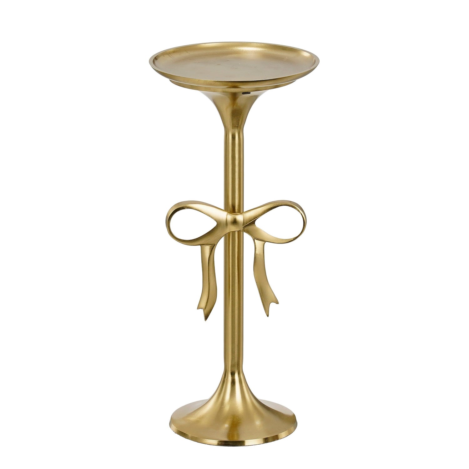 Mica Decorations Bijzettafel - H57 x Ø25 cm-Gerecycled Aluminium-Goud
