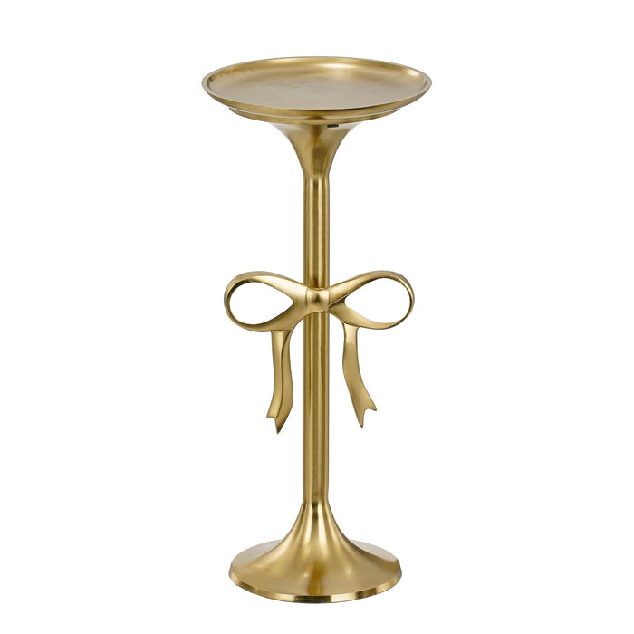 Mica Decorations Bijzettafel - H57 x Ø25 cm-Gerecycled Aluminium-Goud